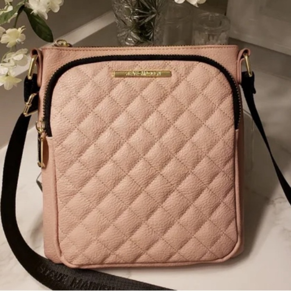 Steve Madden Pink Quilted Crossbody Bag